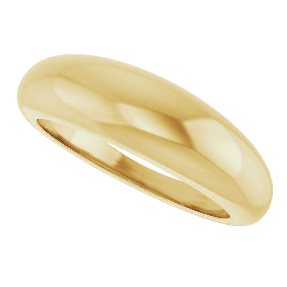 14K Yellow Gold 6 mm Petite Dome Ring