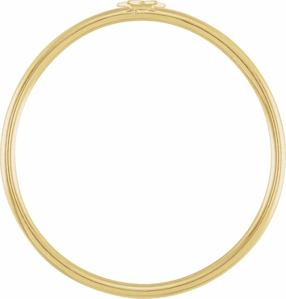 14K Yellow Stackable Star Ring