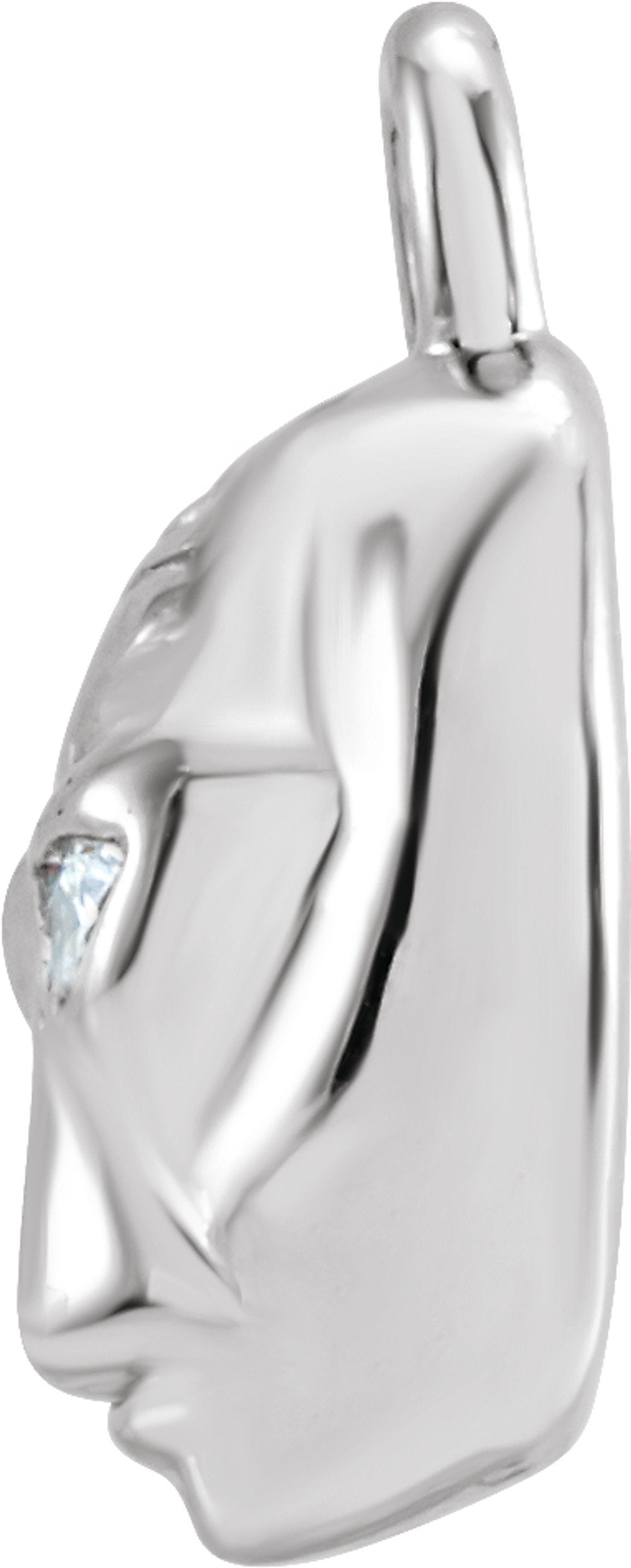 14K White Petite Pavé™ .01 CTW Natural Diamond Alien Dangle