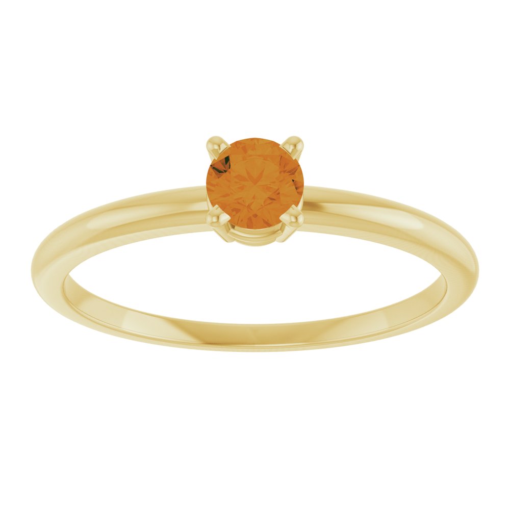 14K Yellow Natural Citrine Ring