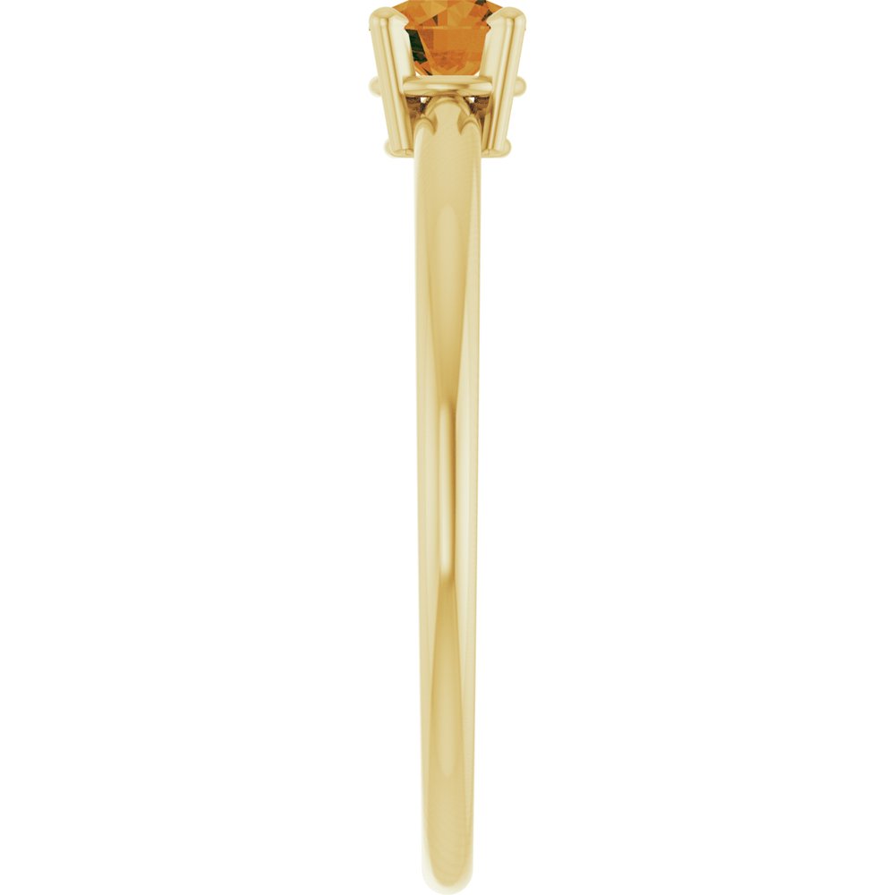 14K Yellow Natural Citrine Ring