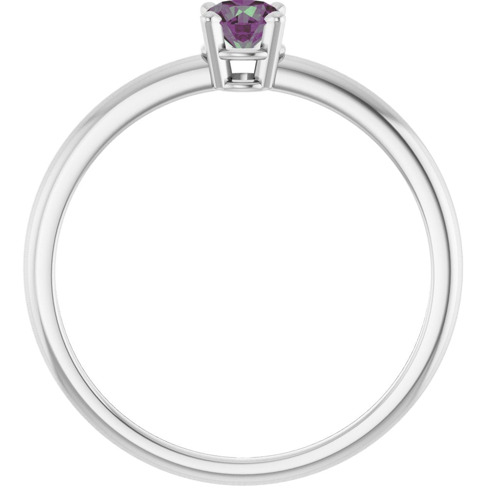 Sterling Silver Imitation Alexandrite Ring