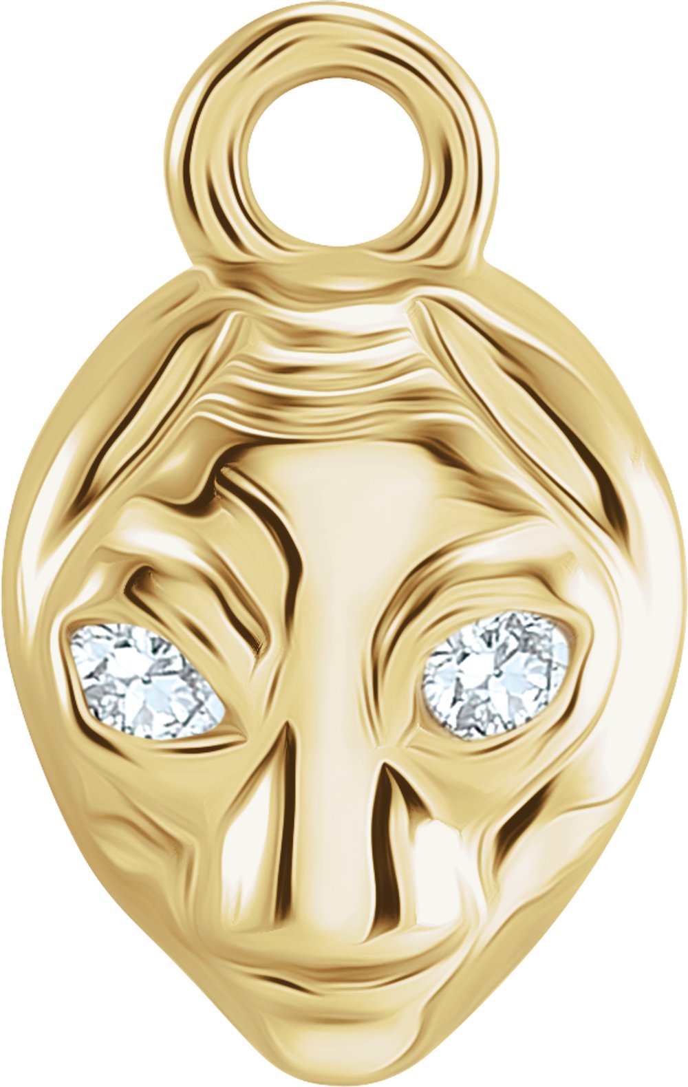 14K Yellow Petite Pavé™ .01 CTW Natural Diamond Alien Dangle