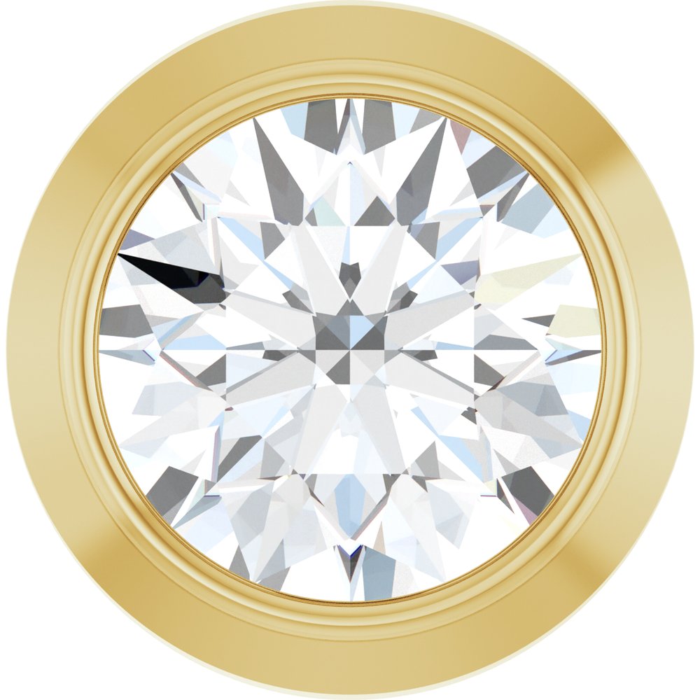 14K Yellow Gold 1/10 CT Lab-Grown Diamond Slide Pendant