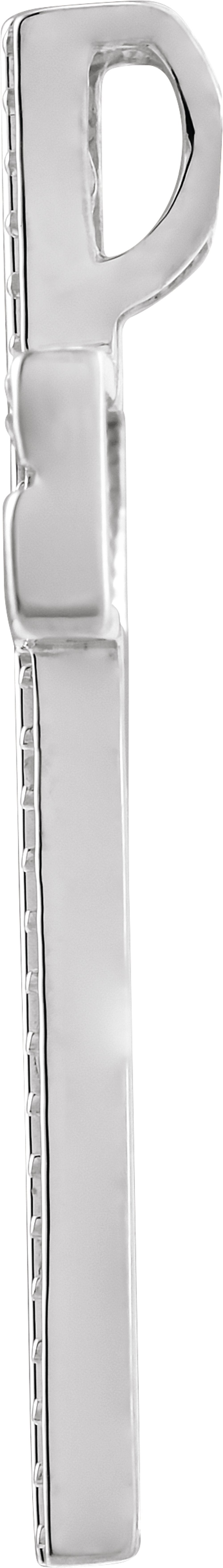 14K White Gold 1/4 CTW Natural Diamond Cross Pendant
