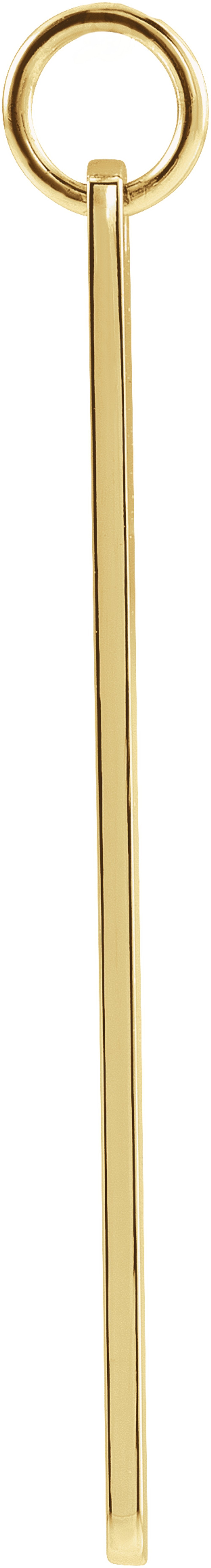 14K Yellow Gold Rectangle Bar Pendant