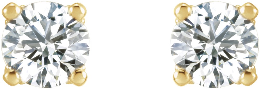 14K Yellow 1/3 CTW Lab-Grown Diamond Stud Earrings