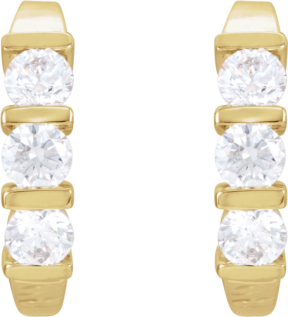 14K Yellow Gold 9/10 CTW Lab-Grown Diamond Earrings