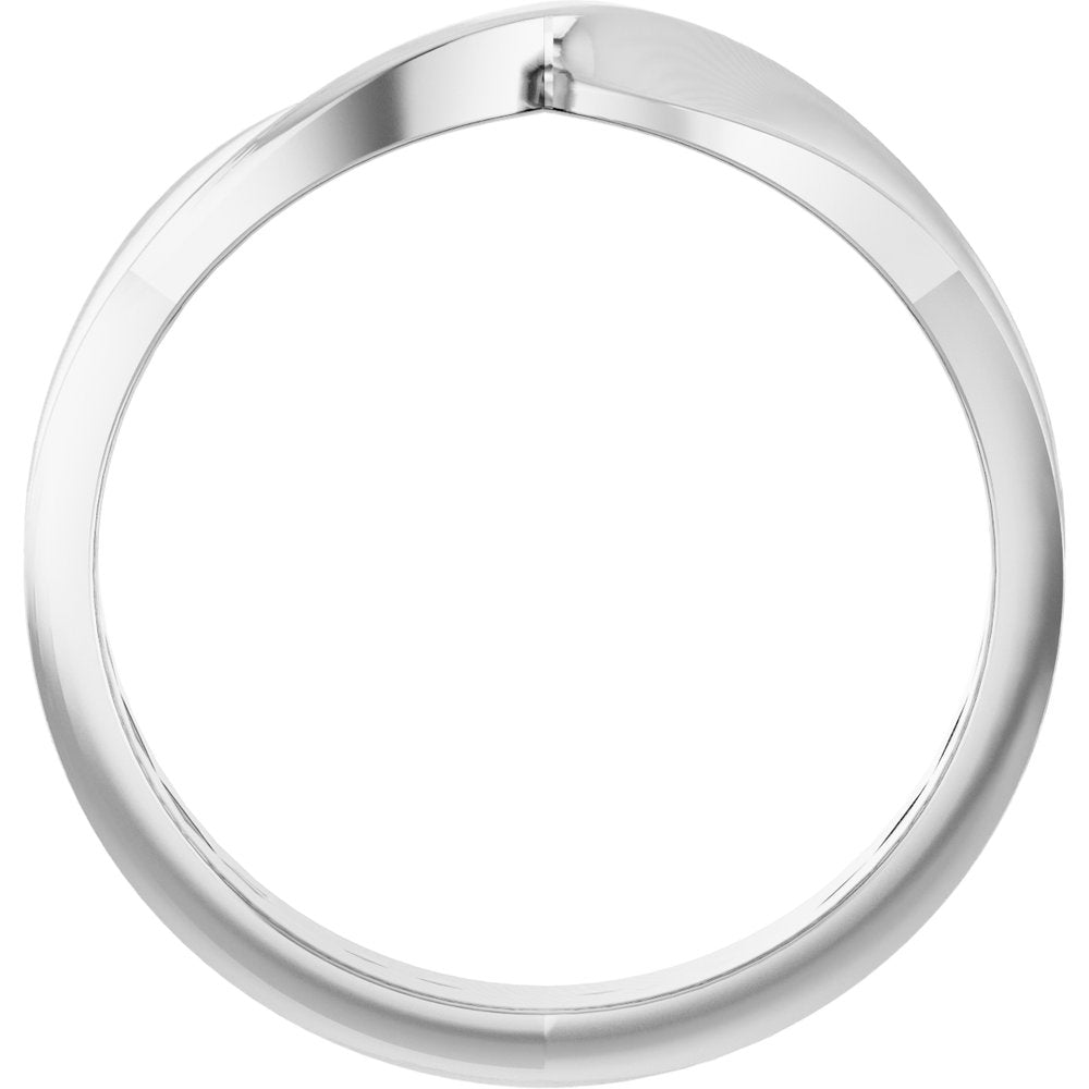 14K White Gold 5 mm Stackable Twisted Ring