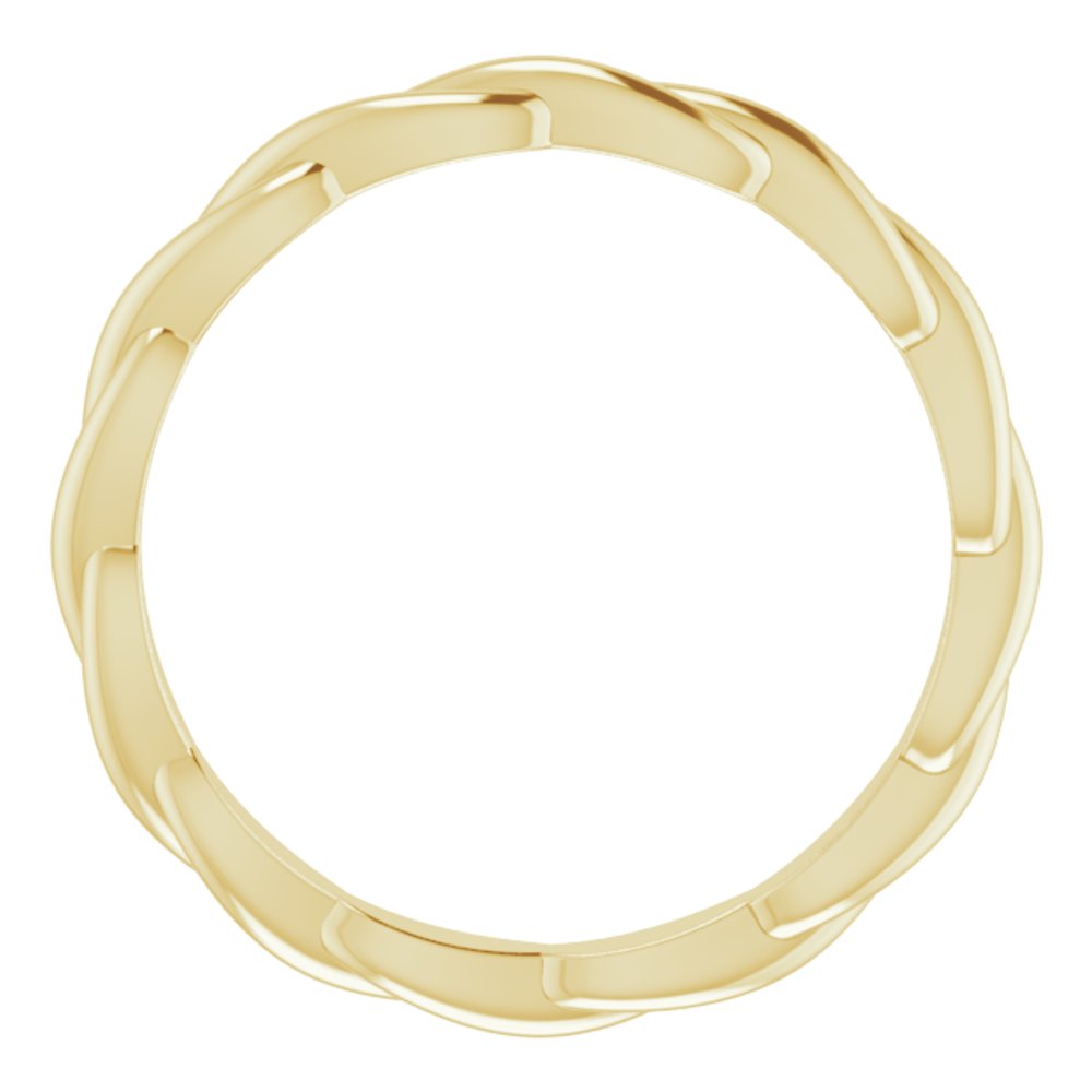 10K Yellow Gold Woven-Design Band Size 7