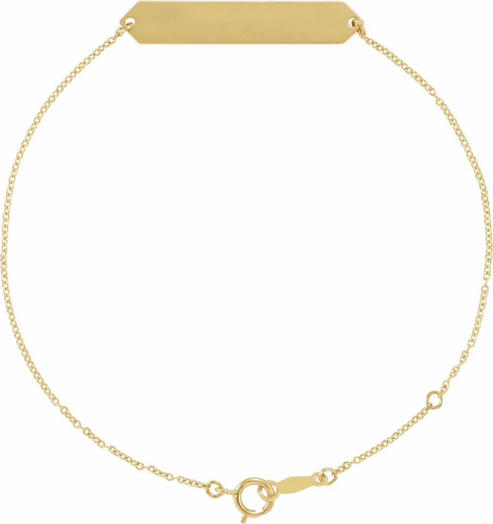 14K Yellow Gold Geometric 7-8" Bracelet