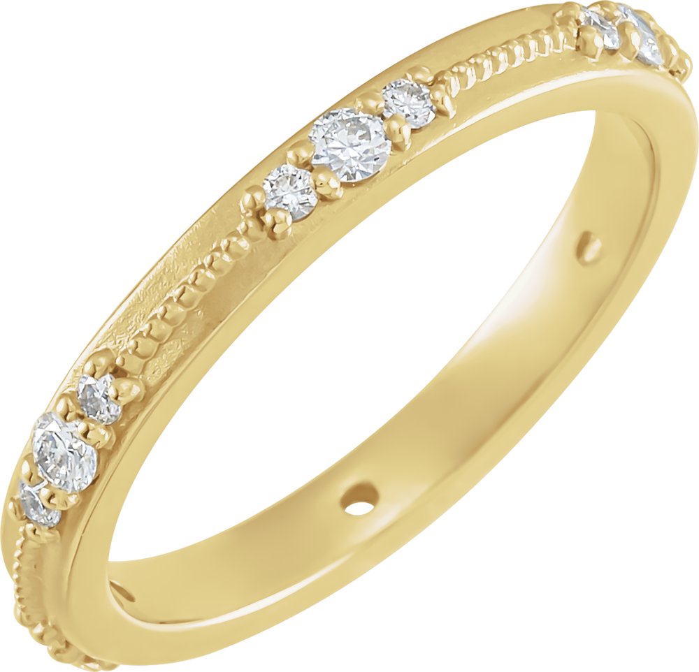 14K Yellow Gold 1/3 CTW Natural Diamond Eternity Band Size 5