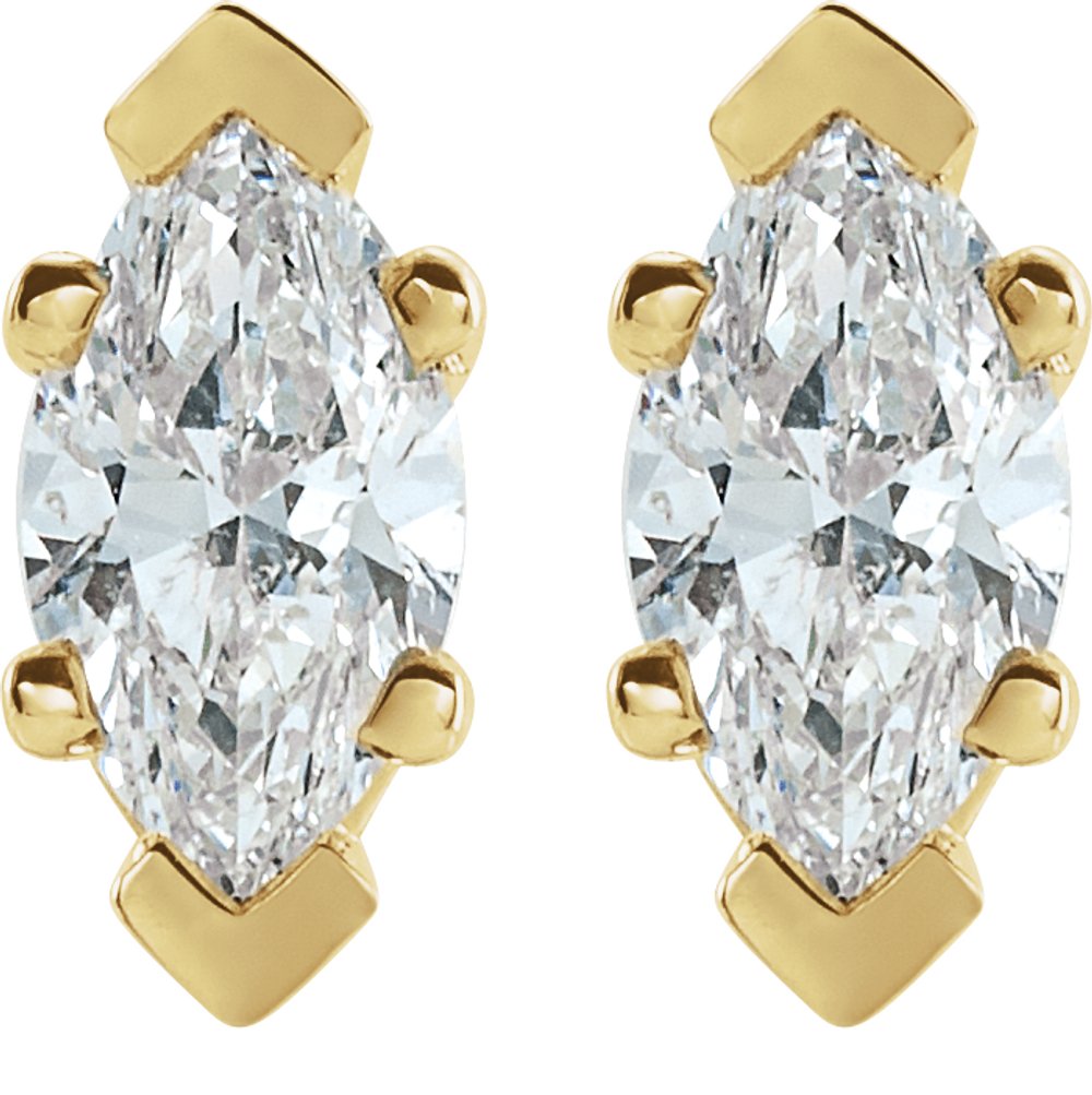 14K Yellow Gold 1/2 CTW Lab-Grown Diamond Earrings