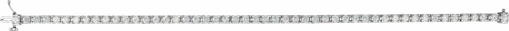 14K White Gold 4 CTW Lab-Grown Diamond Line 7 1/4" Bracelet