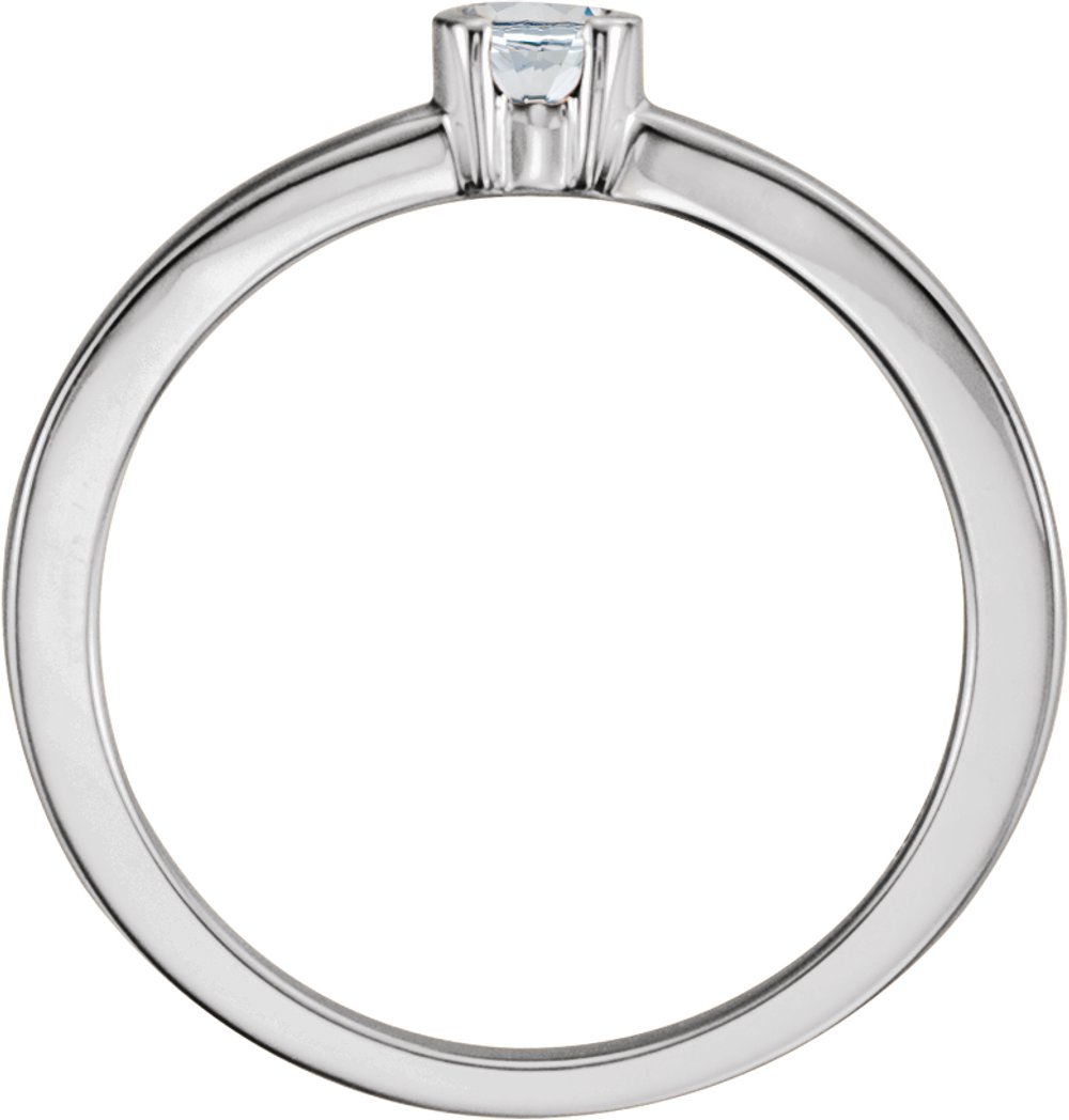 14K White Gold 1/5 CTW Natural Diamond Family Stackable Ring