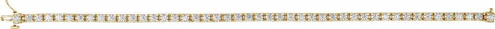 14K Yellow Gold 5 CTW Lab-Grown Diamond Line 7 1/4" Bracelet