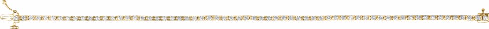 14K Yellow Gold 2 CTW Lab-Grown Diamond Line 7 1/4" Bracelet