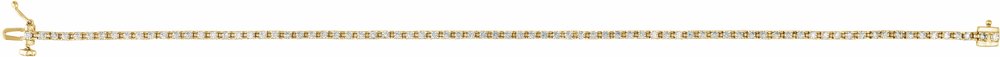 14K Yellow Gold 1 CTW Lab-Grown Diamond Line 7 1/4" Bracelet