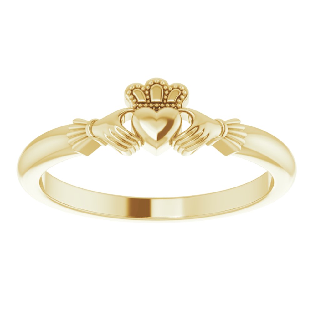 14K Yellow Gold Claddagh Ring