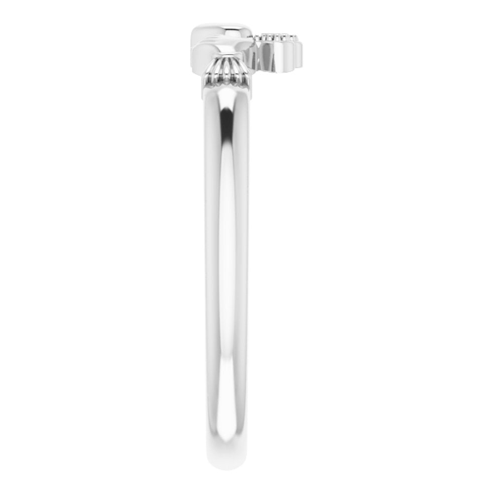 14K White Gold Claddagh Ring