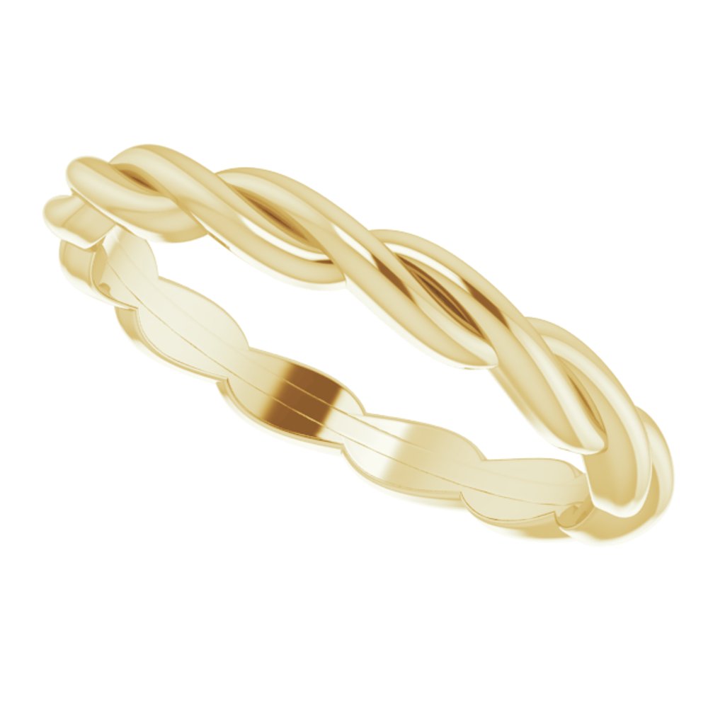 14K Yellow Gold Woven-Design Band Size 6