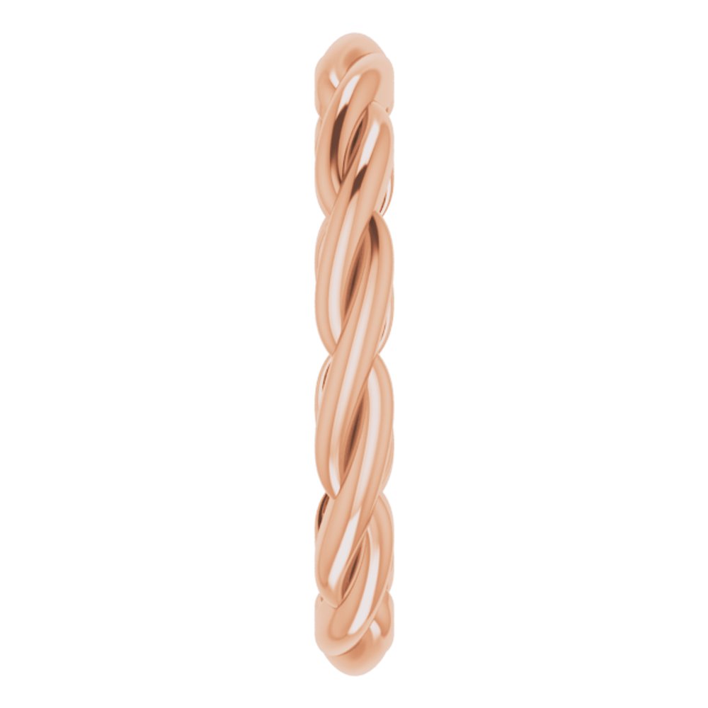 14K Rose Gold Woven-Design Band Size 6.5