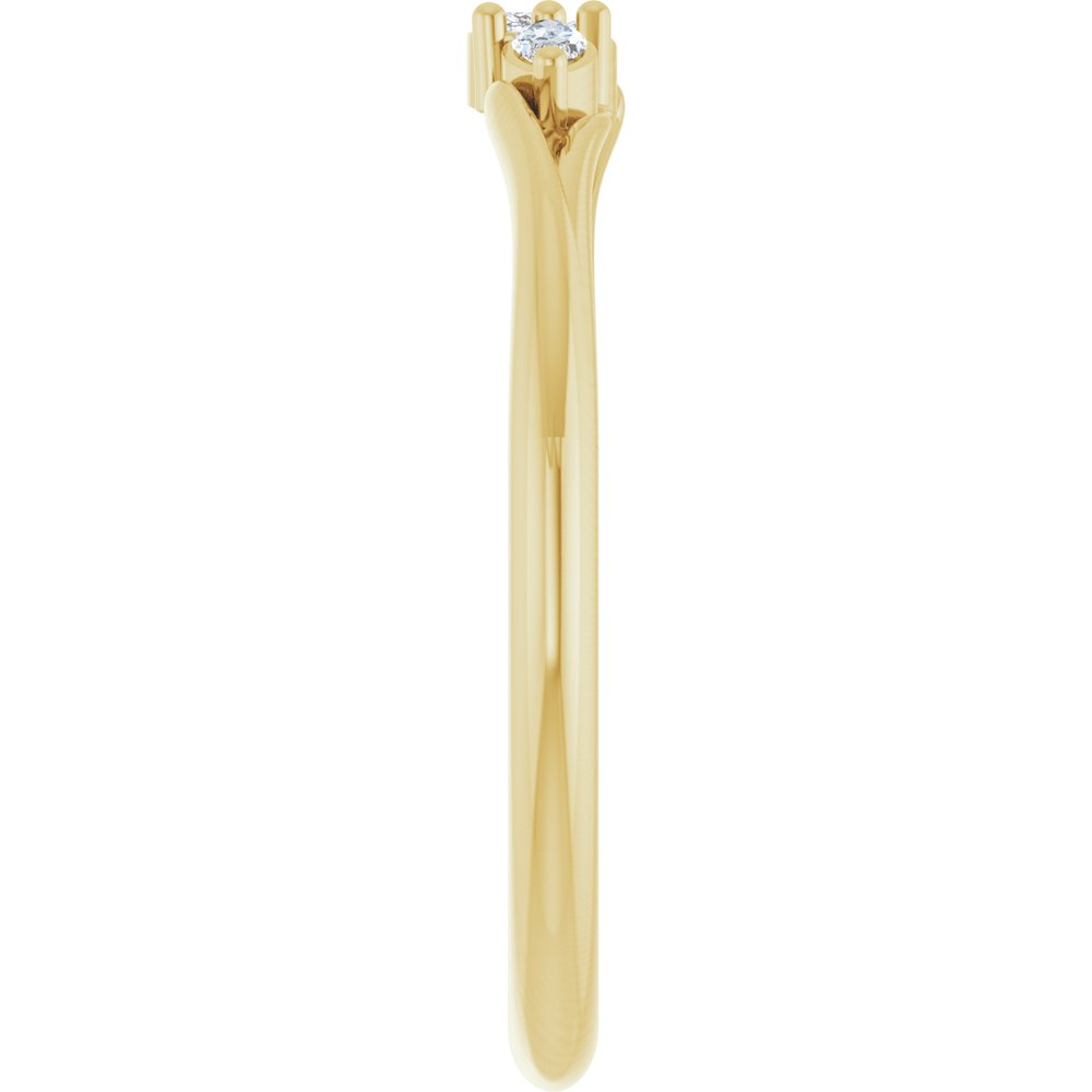 14K Yellow Gold 1/10 CTW Natural Diamond Ring