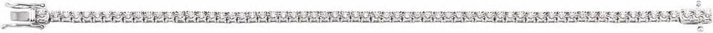 14K White Gold 1 CTW Natural Diamond Illusion-Set Line 7" Bracelet