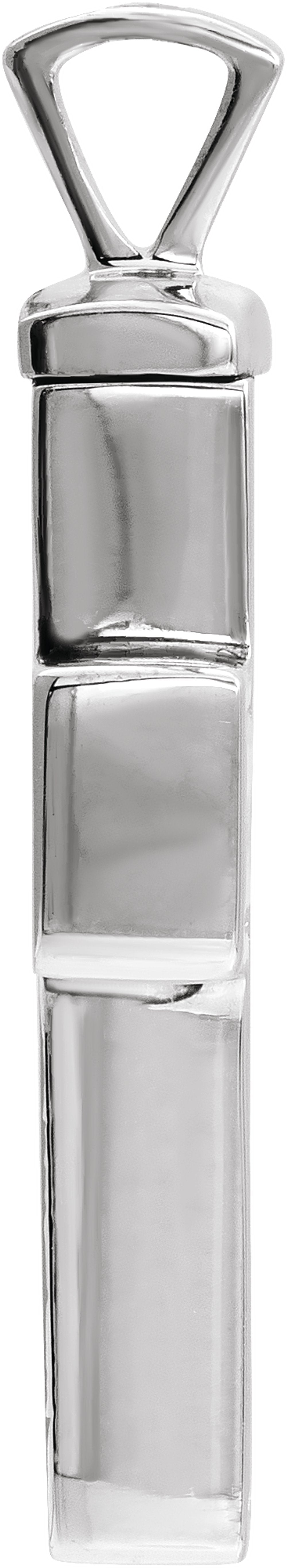 10K White Gold 26x16.5 mm Cross Ash Holder Pendant