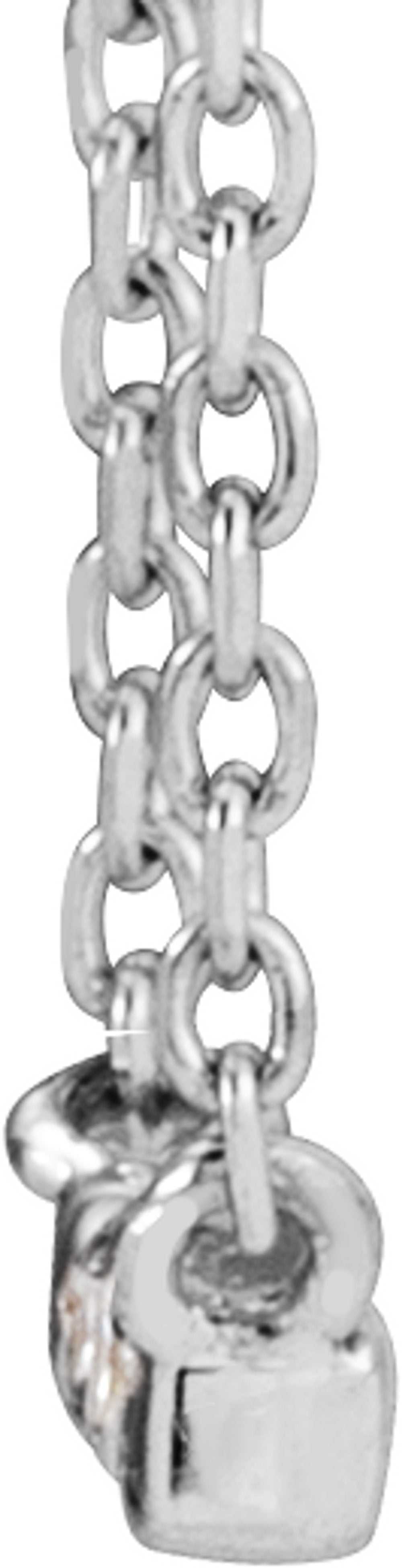 14K White Gold .03 CTW Natural Diamond French-Set Bar 18" Necklace
