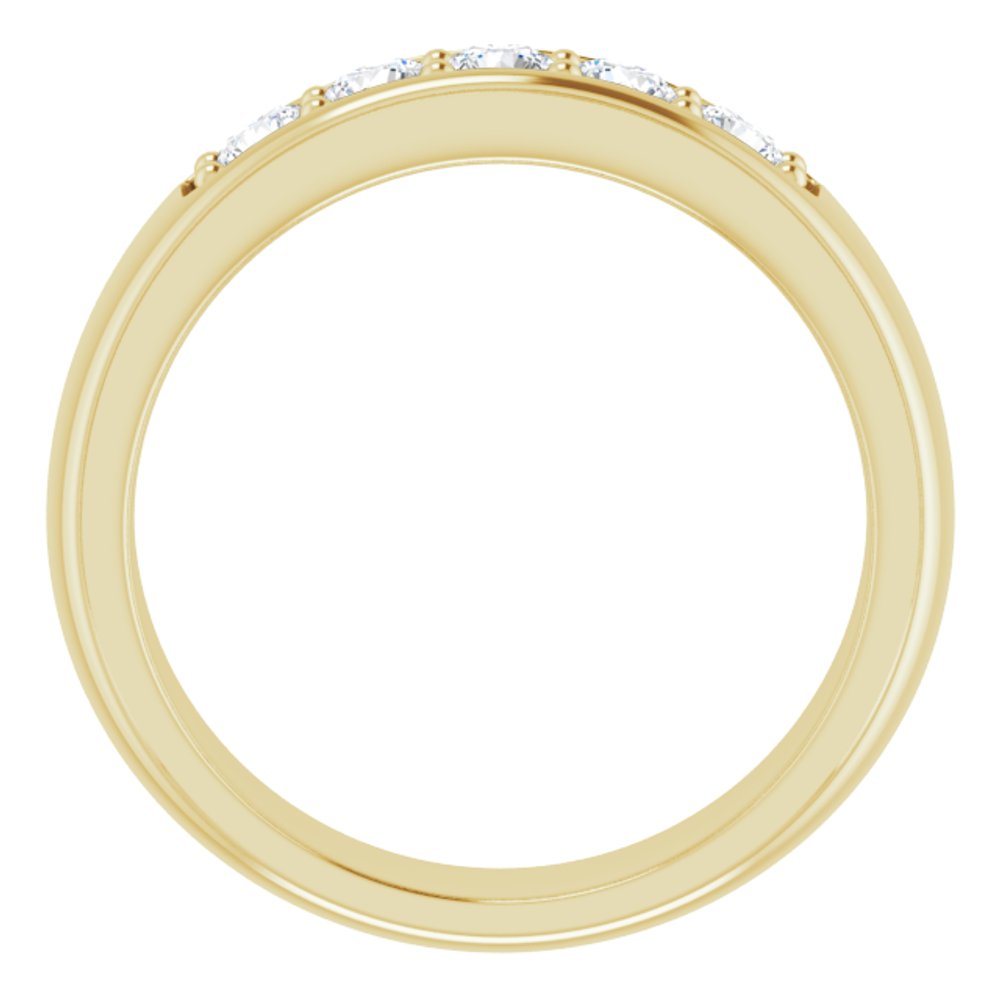 14K Yellow Gold 3/4 CTW Natural Diamond Band