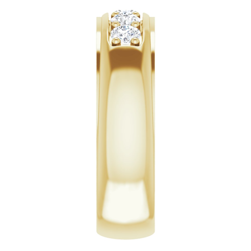 14K Yellow Gold 3/4 CTW Natural Diamond Band