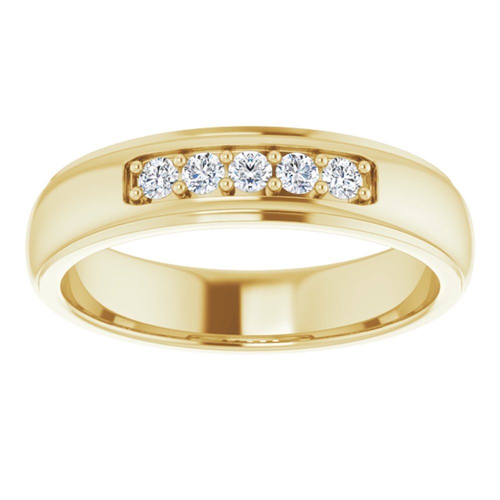 14K Yellow Gold 1/5 CTW Lab-Grown Diamond Band
