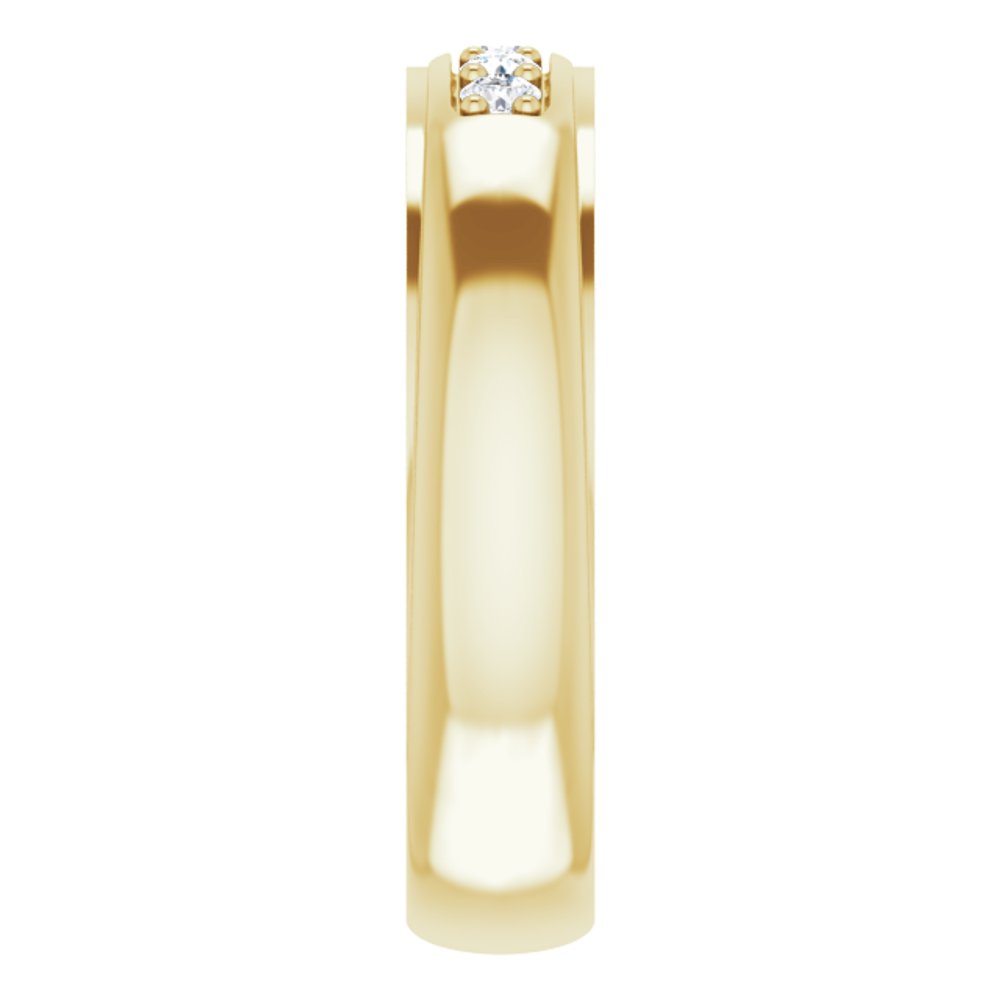 14K Yellow Gold 1/5 CTW Lab-Grown Diamond Band