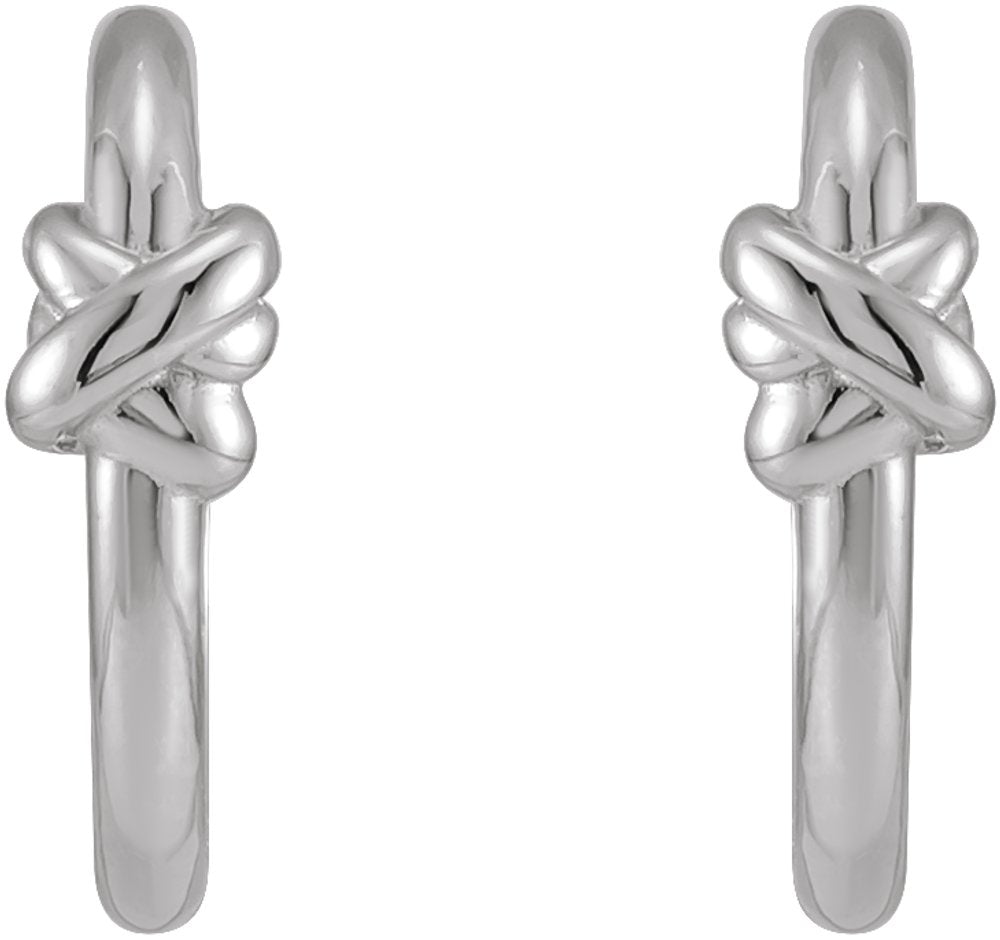 Sterling Silver Knot Hoop Earrings