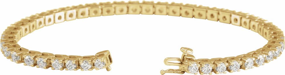 14K Yellow Gold 5 CTW Lab-Grown Diamond Line 7 1/4" Bracelet