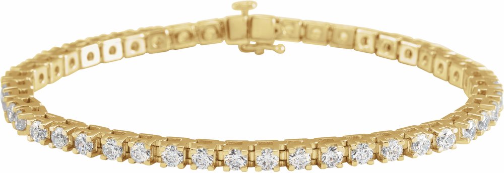 14K Yellow Gold 5 CTW Lab-Grown Diamond Line 7 1/4" Bracelet