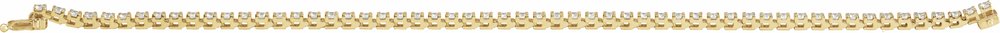 14K Yellow Gold 3 CTW Lab-Grown Diamond Line 7 1/4" Bracelet