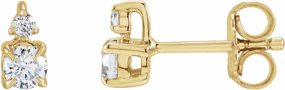 14K Yellow 1/2 CTW Lab-Grown Diamond Earrings