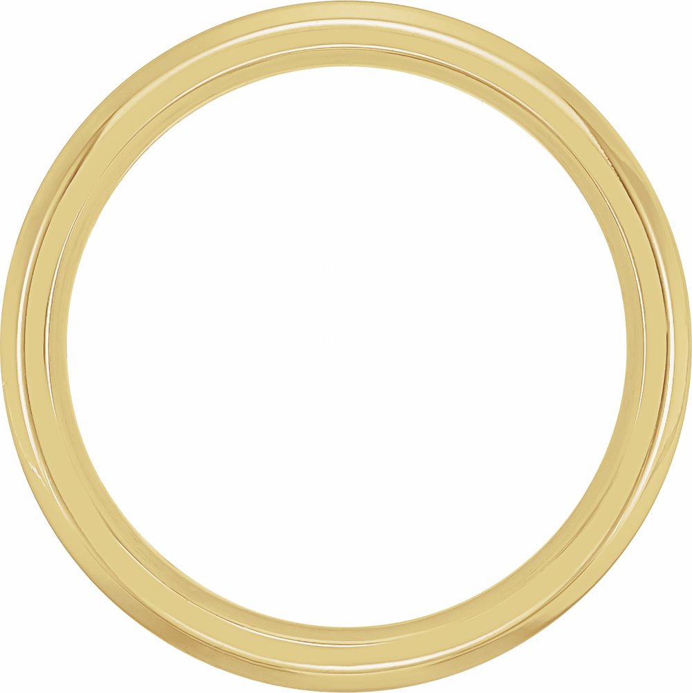 14K Yellow Gold 1/4 CTW Natural Diamond Beveled-Edge Band Size 10.5