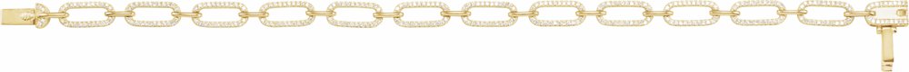 14K Yellow Gold 9/10 CTW Natural Diamond Link 7" Bracelet