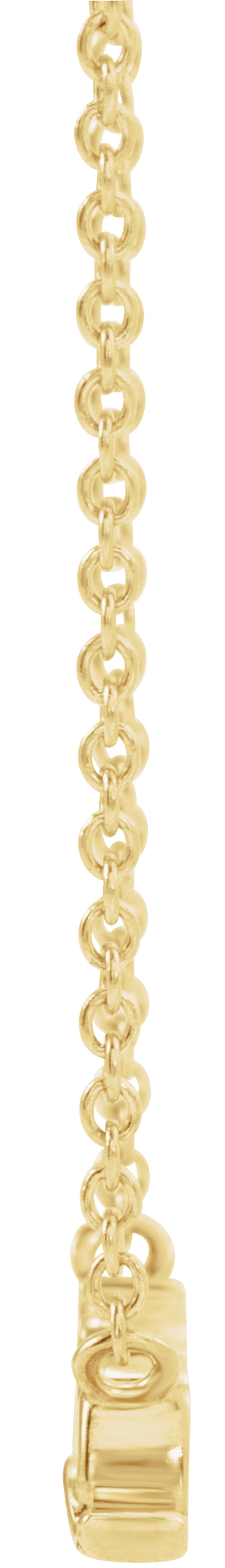 14K Yellow Gold Mrs 18" Necklace