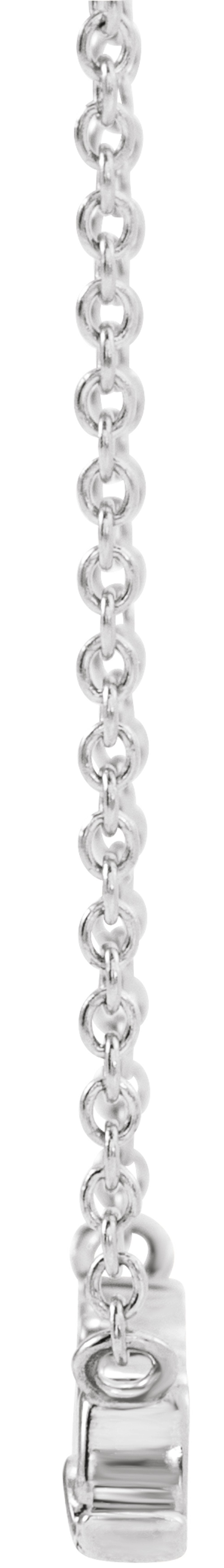 14K White Gold Mrs 18" Necklace
