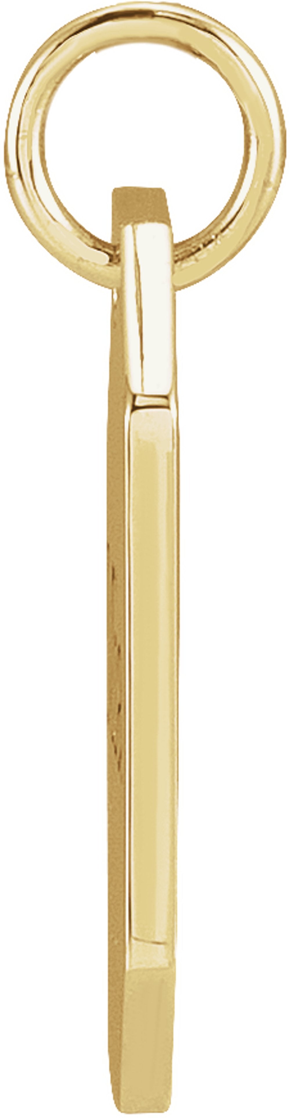 14K Yellow Gold Dog Tag Pendant