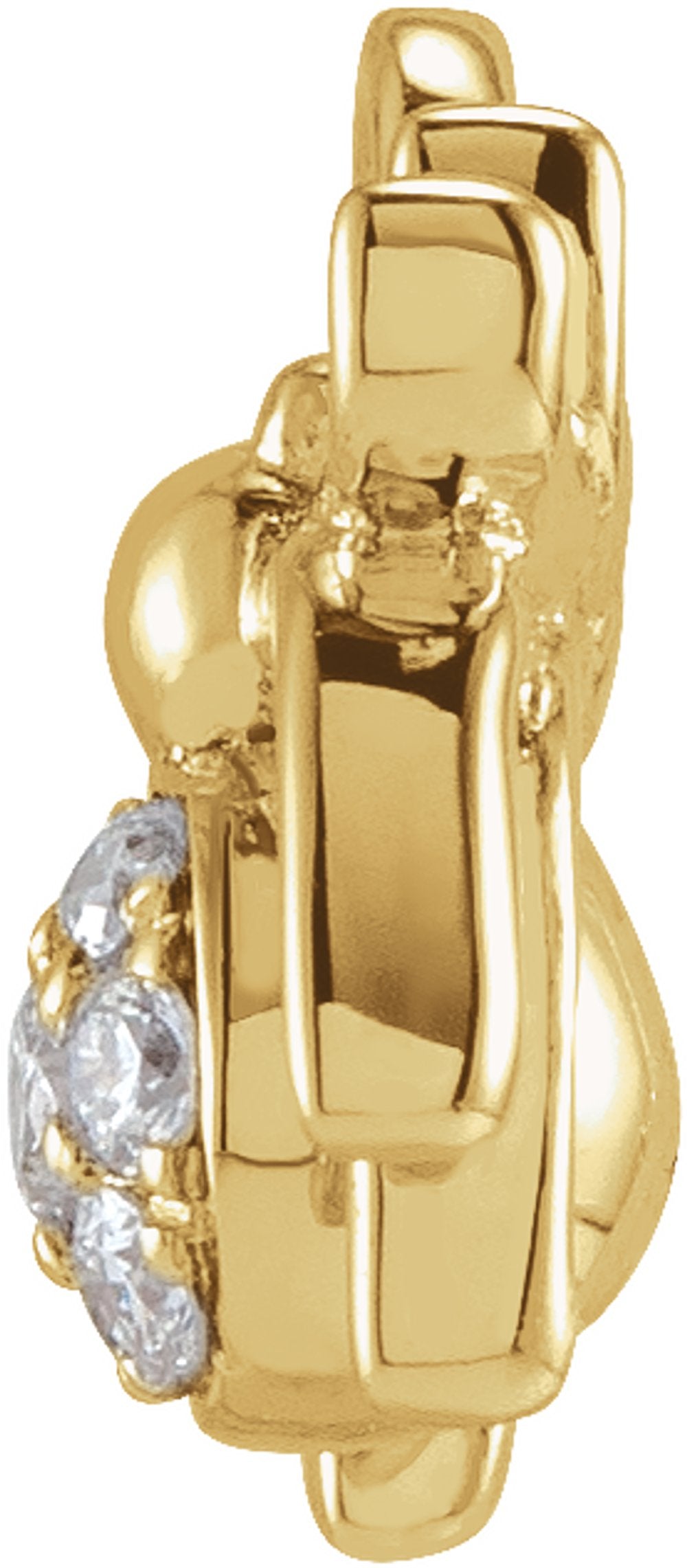 14K Yellow Petite Pavé™ .03 CTW Natural Diamond Spider Dangle