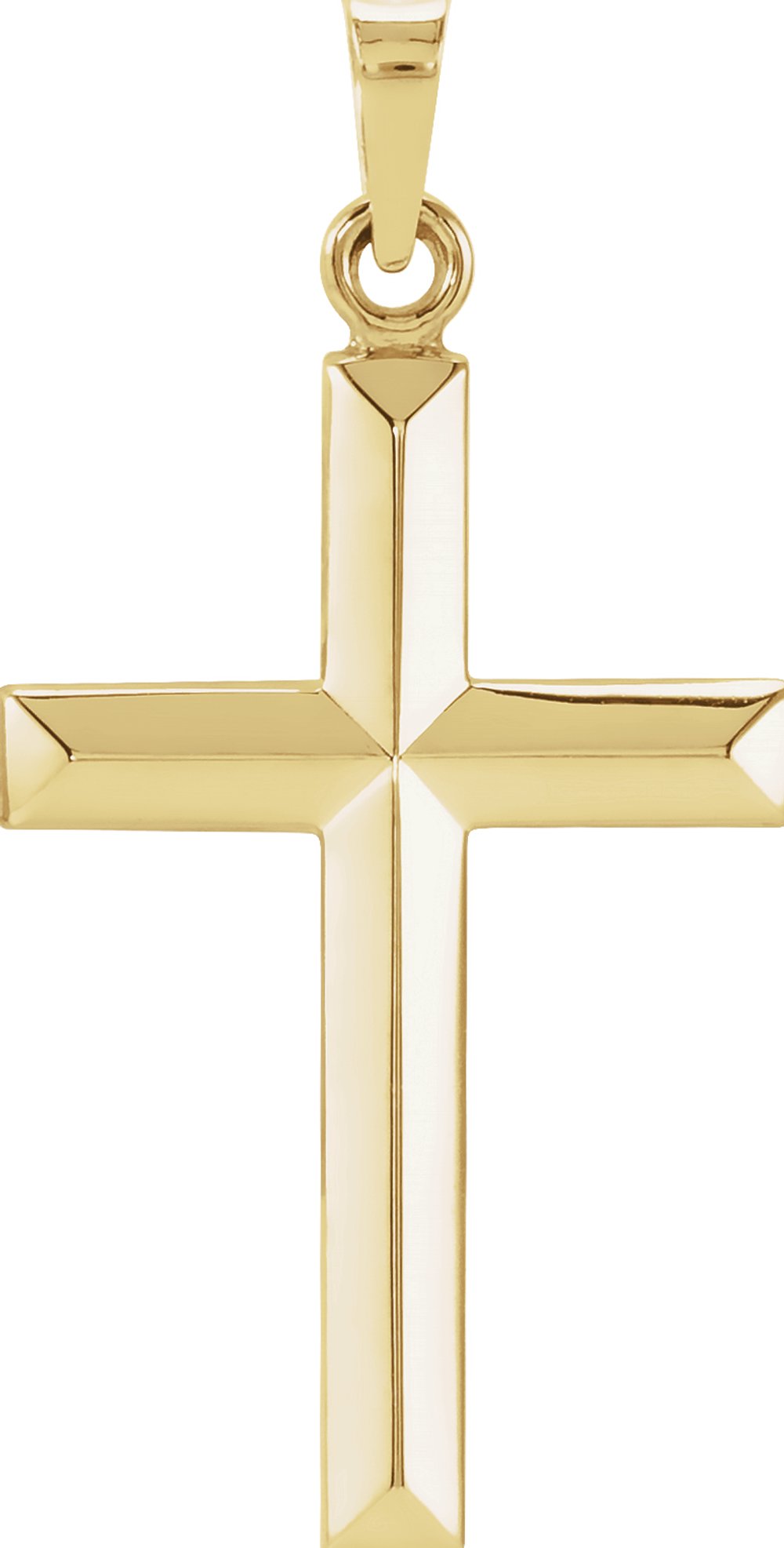 14K Yellow Gold 27.7x16.4 mm Cross Pendant