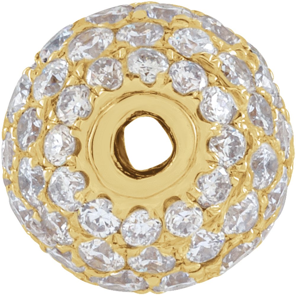 14K Yellow Gold 6 mm 3/8 CTW Natural Diamond Ball Pendant