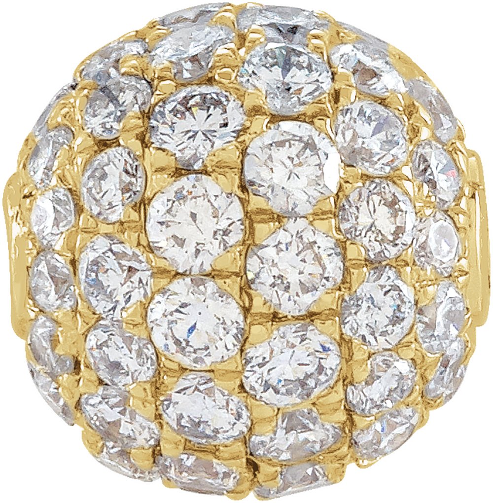 14K Yellow Gold 6 mm 3/8 CTW Natural Diamond Ball Pendant