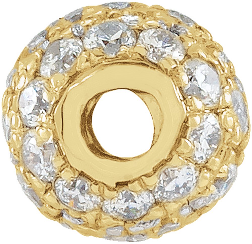 14K Yellow Gold 3 mm 1/8 CTW Natural Diamond Ball Pendant