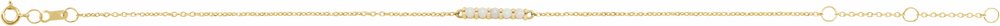 14K Yellow Gold Natural Ethiopian Opal Bar 6 1/2-7 1/2" Bracelet